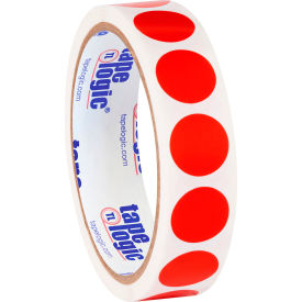 3/4" Dia. Round Inventory Paper Labels, Red, Roll of 500