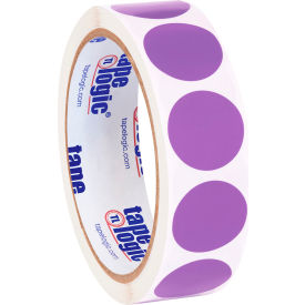 1" Dia. Round Inventory Circle Labels, Purple, Roll of 500