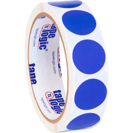 1" Dia. Round Inventory Paper Labels, Dark Blue, Roll of 500