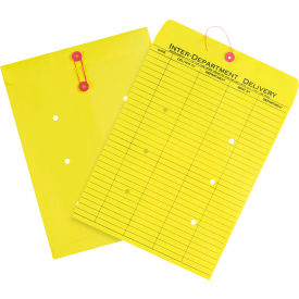 Inter-Department Envelopes, 10"W x 13"L, Yellow, 100/Pack
