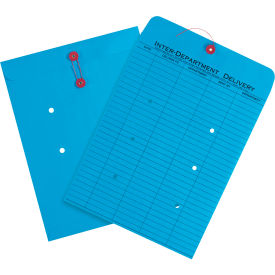 Inter-Department Envelopes, 10"W x 13"L, Blue, 100/Pack