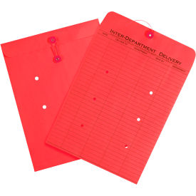 Inter-Department Envelopes, 10"W x 13"L, Red, 100/Pack