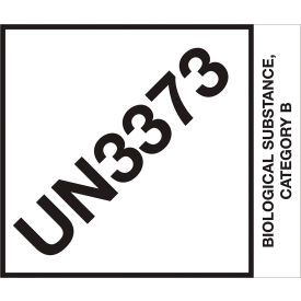 Air Specialty Labels, ''UN3373 Biological Substance'', 4"L x 4-3/4"W, Roll of 500