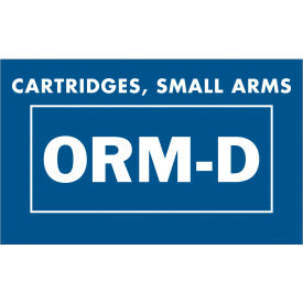 ORM-D Labels, ''Cartridges, Small Arms ORM-D'', 1-3/8"L x 2-1/4"W, Roll of 500