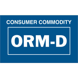 ORM-D Labels, ''Consumer Commodity ORM-D'', 1-3/8"L x 2-1/4"W, Roll of 500