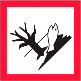 Pictogram Environment Labels, 2"L x 2"W, Red/White/Black, Roll of 500