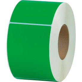 Colored Thermal Transfer Labels, 4"W x 6"L, 3" Core, Dark Green, 4/Pack