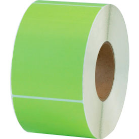 Colored Thermal Transfer Labels, 4"W x 6"L, 3" Core, Green, 4/Pack