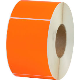 Colored Thermal Transfer Labels, 4"W x 6"L, 3" Core, Orange, 4/Pack