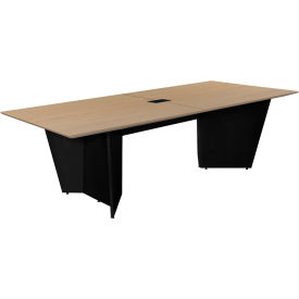 Array Conference Table with Power Data Grommet, 96"L x 48"W x 29"H, Noble Oak/Black