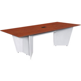 Conference Table with Power Data Grommet, 96"L x 48"W x 29"H, Cherry/White
