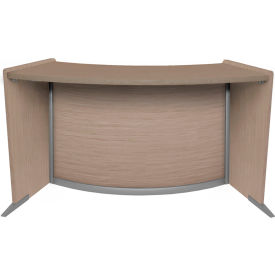 Regency Marque Curved ADA Compliant Reception Station, 62-1/2"W x 25"D x 33"H, Noble Oak