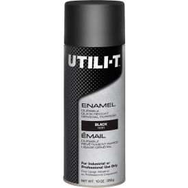 General Purpose Enamel Spray Paint, 10 oz. Aerosol Can, Gloss Black, Pack of 6
