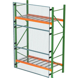 Pallet Rack Guard Back Panel with Offset Bracket, 144"L x 1-1/4"W x 48"H