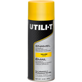 General Purpose Enamel Spray Paint, 10 oz. Aerosol Can, Gloss Yellow, Pack of 6