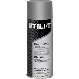 General Purpose Enamel Spray Paint, 10 oz. Aerosol Can, Flat Aluminum, Pack of 6
