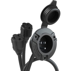 2-Way AC Port Plug, 18"L Cord, 125V