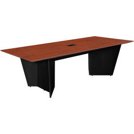 Conference Table with Power Data Grommet, 96"L x 48"W x 29"H, Cherry/Black