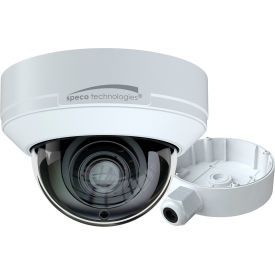 4MP H.265 AI IP Dome Camera w/ IR & Junction Box, 2.8-12mm Motorized Lens, White Housing