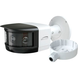 8MP H.265 IP Panoramic Multi-Sensor Bullet Camera, 3.3mm x 4 Fixed Lens, White Housing