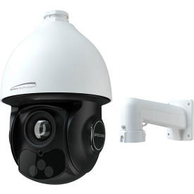 4MP 25X PTZ IP Camera with Wall Mount, 4.8-120mm 25x Optical Zoom Lens, White Housing