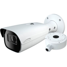 8MP H.265 IP Bullet Camera with Junction Box, 2.8-12mm Motorized Lens, White Housing