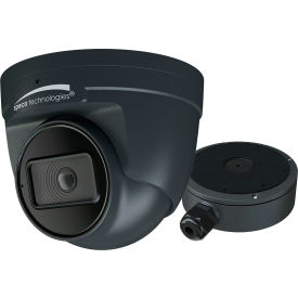 4MP Intensifier AI IP Turret Camera with Junction Box, 2.8mm Fixed Lens, Dark Gray Housing