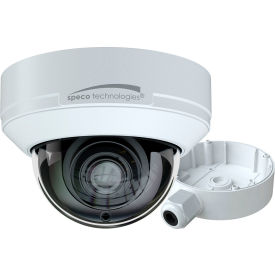 4MP H.265 IP Dome Camera with IR & Junction Box, 2.8-12mm Motorized Lens, White Housing