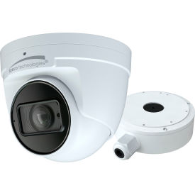 8MP H.265 IP Turret Camera with Junction Box, 2.8-12mm Motorized Lens, White Housing