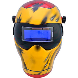 Auto-Darkening Welding Helmet, 9-13 Variable Shade, Iron Man Graphic