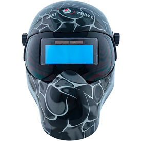 Auto-Darkening Welding Helmet, 10 Fixed Shade, Black Asp Graphic