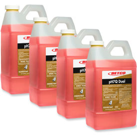 Betco pH7Q Dual Neutral Disinfectant Cleaner, Lemon Scent, 67.6 oz. Bottle, 4/Case
