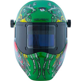 Auto-Darkening Welding Helmet, 9-13 Variable Shade, Dead King Graphic