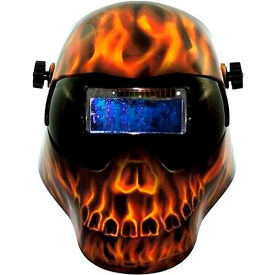 Auto-Darkening Welding Helmet, 9-13 Variable Shade, Hells Angel Graphic
