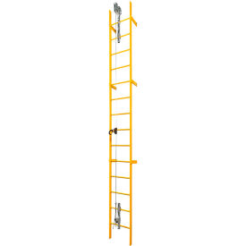 100' Cable Climbing System, 3/8" Dia., 1x7 Strands, Galvanized Steel Cable