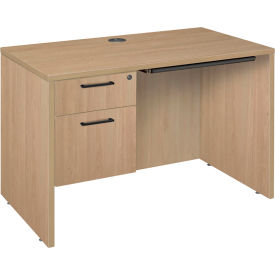 Regency Legacy Executive Desk with Pedestal Drawer Unit and Pencil Drawer, 42" width x 24" depth x 29" height, Noble Oak
