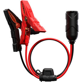 12V Plug Socket with Battery Clamps, 16 AWG, 18-1/2"L Cable