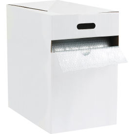 Perforated Cohesive Air Bubble Dispenser Pack, 12"W x 175'L x 3/16" Bubble, Clear