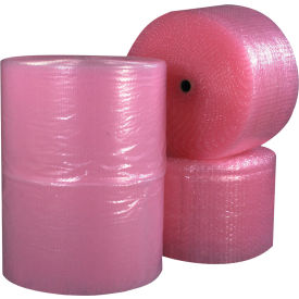 Perforated Anti-Static Air Bubble Roll, 48"W x 250'L x 1/2" Bubble, Pink