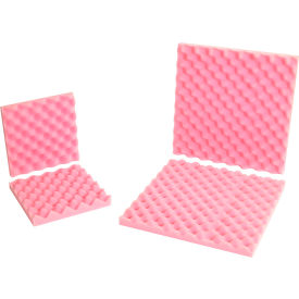 Anti Static Convoluted Foam Sets, 24"W x 24"L x 2" Thick, Pink, 6/Pack