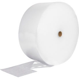 Perforated Cohesive Air Bubble Roll, 12"W x 300'L x 3/16" Bubble, Clear, 4/Pack