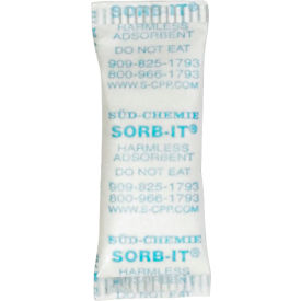 Silica Gel Packets, 7/8"W x 1-1/2"L, White, 5000 Packs