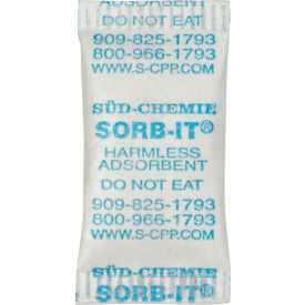 Silica Gel Packets, 5/8"W x 1-9/32"L, White, 6000 Packs