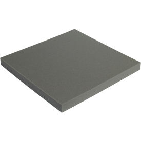 Cloud Foam Sheets, 12"W x 12"L x 1/2" Thick, Charcoal, 96/Pack