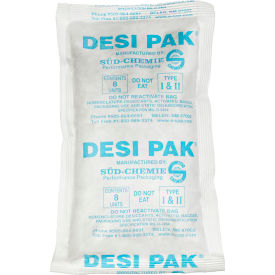 Clay Desiccant Bags, 5"W x 8"L x 1-1/8"D, White, 300 Packs