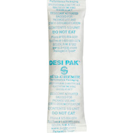 Clay Desiccant Bags, 1"W x 3-1/2"L x 1/4"D, White, 700 Packs