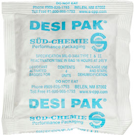 Clay Desiccant Bags, 1-1/2"W x 3-1/4"L x 1/4"D, White, 550 Packs
