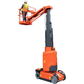 Drivable Mini-Boom Vertical Mast Lift, 362" Platform Height, 440 lb. Capacity