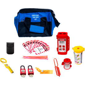 Electric Hybrid Vehicle Lockout Tool Box Kit, 21 Components, Blue, 7"W x 8"D x 12"H