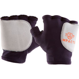 Fingerless Anti-Vibration Palm/Side Protection Gloves, XL/10, Blue/Gray
